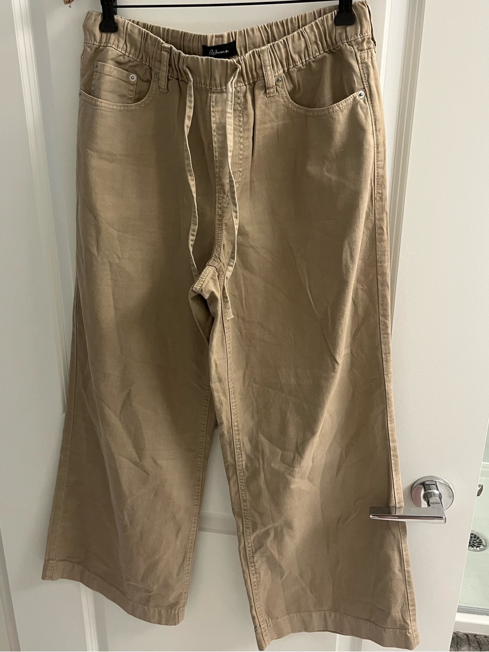 Reitmans Pull-On High-Rise Linen-Blend Pant – Beige – M Petite